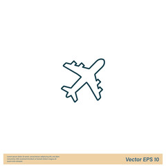 airplane icon vector design element