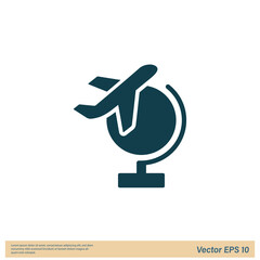 airplane icon vector design element