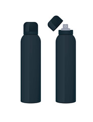 Grey deodorant bottle. vector illustration