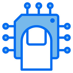 data blue line icon