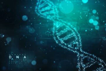 Abstract medical DNA on medical background