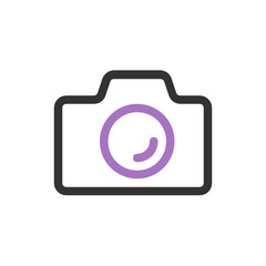 Camera outline icon.