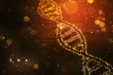 Abstract medical DNA on medical background