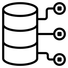 Storage media line icon