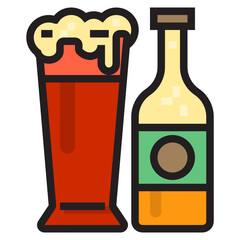 alcohol line icon