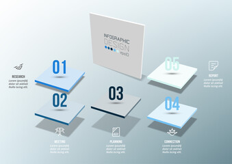 Business concept infographic template with diagram.