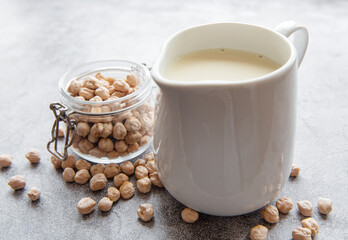 Chick peas milk with chick peas