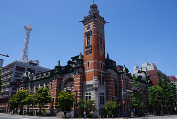 横浜開港記念会館（時計台）のある風景