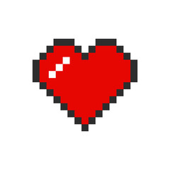 Heart pixels. vector illustration eps10