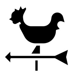 manual wind direction glyph icon