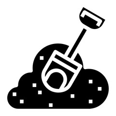 Shovel glyph icon