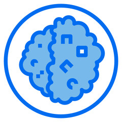 Breakfast blue line icon