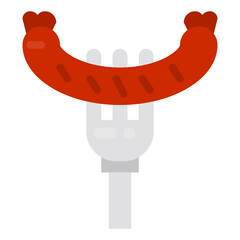 Obraz premium hot dog flat icon