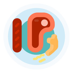 steak flat icon