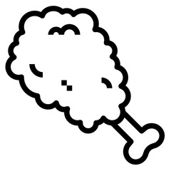 chicken line icon
