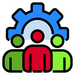 Management color line style icon