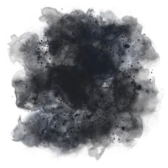 Abstract black and white watercolor texture background.