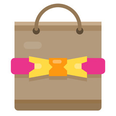 gift bag flat icon