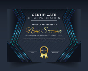 Creative abstract professional certificate and diploma template