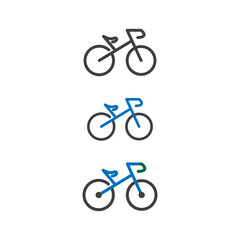 a cycling icon vector 