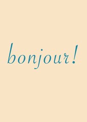 Bonjour! Typography poster © Kerrygerdes