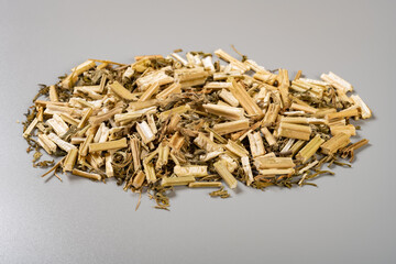 angle view herb YiMuCao or Leonuri Herba or Common Motherwort Herb