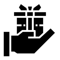 gift box glyph icon