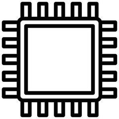 CPU outline style icon