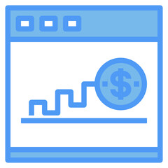 report blue line icon