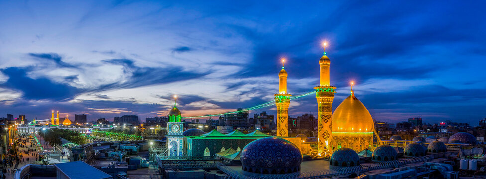 The shrine of Al-Abbas, the son of the Commander of the Faithful, in Karbala, Iraq