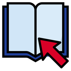 Book color line style icon