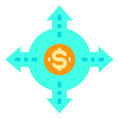 moving flat icon