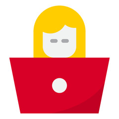 Elearning flat style icon