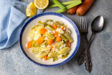 Turkish Cuisine. Leek with Olive Oil (Turkish name; Zeytinyagli Pirasa) Turkish Braised Leeks and Carrots In Olive Oil.