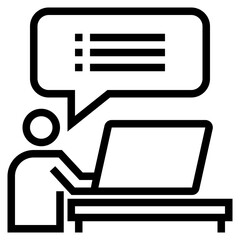 Elearning outline style icon