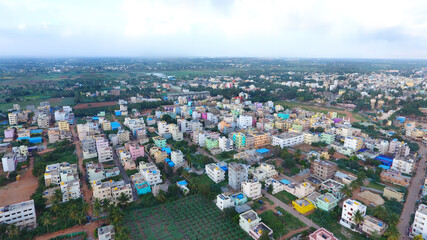 Fototapeta na wymiar aerial view of bangalore 