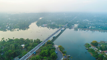 aerial view of kochi city
