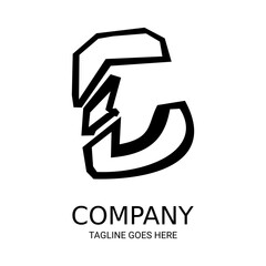 Very cool c letter logo design, for companies, t-shirts, and so on. Simple c letter logo design.