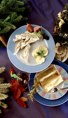 Assiettes repas fêtes de fin d'année