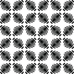  seamless floral pattern background.Geometric ornament for wallpapers and backgrounds. Black and white pattern. 