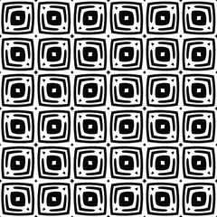  seamless floral pattern background.Geometric ornament for wallpapers and backgrounds. Black and white pattern. 