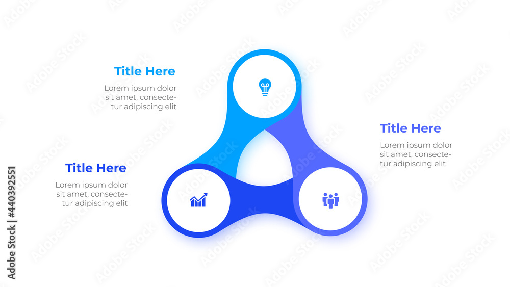 Poster Vector circle element for infographic. Template for cycle presentations banner, workflow layout, process diagram or info graph. Business concept with 3 options, parts, steps or processes