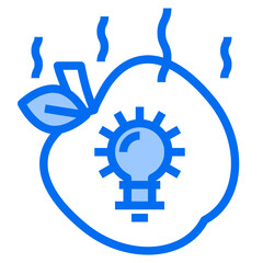 apple blue line icon