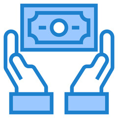 Money blue style icon