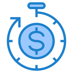 Time blue style icon