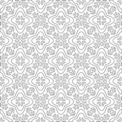  floral pattern background.Geometric ornament for wallpapers and backgrounds. Black and white pattern. 