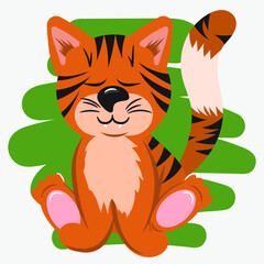 cartoon tiger cub