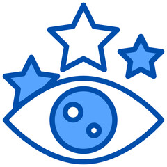Eye blue style icon
