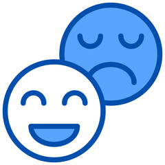 Feedback blue style icon