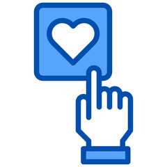 Love blue style icon